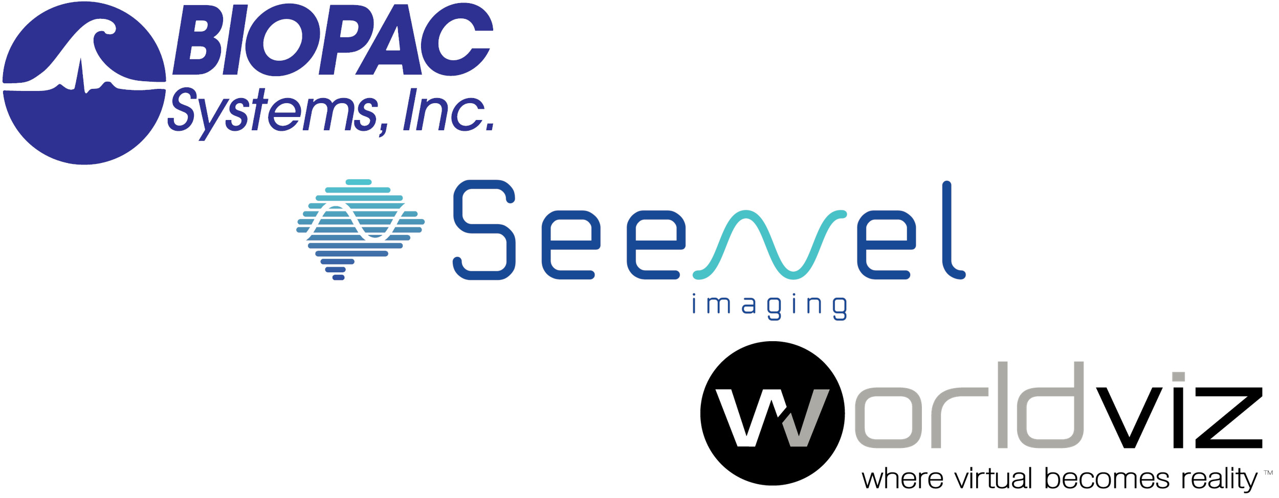 BIOPAC-Seenel-Worldviz-logos