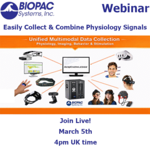 Modern research goes beyond collecting a single signal. It requires synchronized insight across physiology, imaging, behavior, and stimulus control. This on-demand session shows how BIOPAC’s multimodal platform brings everything together in one unified system—improving alignment, simplifying setup, and supporting scalable research designs.